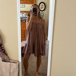 Free people brown mini dress